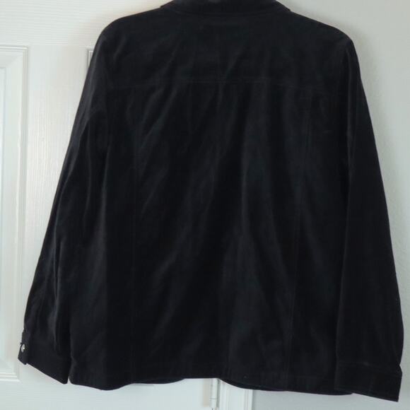 Vintage Quacker Factory Black Velvet Jacket Rhinestones Beaded Medium COTTON - Picture 6 of 8